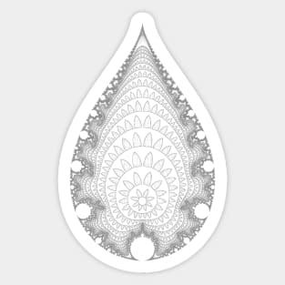 Inverted Mandelbrot V v2 Sticker